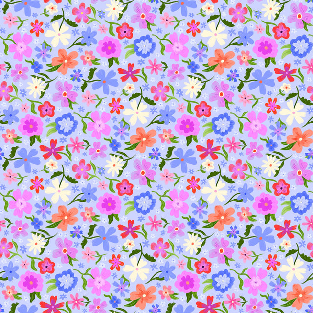 Spring Flowers — Blue