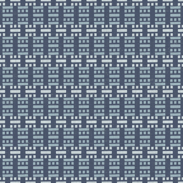 Organic Geometric Woven — Denim Blue